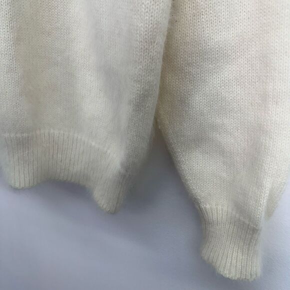 Jane Smith Aspen Women’s Wool Navy Blue Sparkle Mountain Novelty Turtleneck Swea - Picture 12 of 14